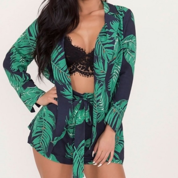Last S• Tropics Printed Two Piece - Navy - Picture 4 of 4